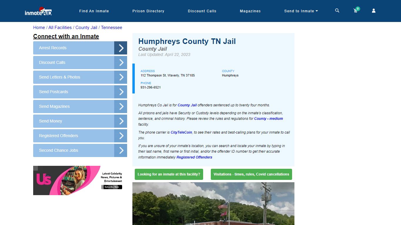 Humphreys County TN Jail - Inmate Locator - Waverly, TN